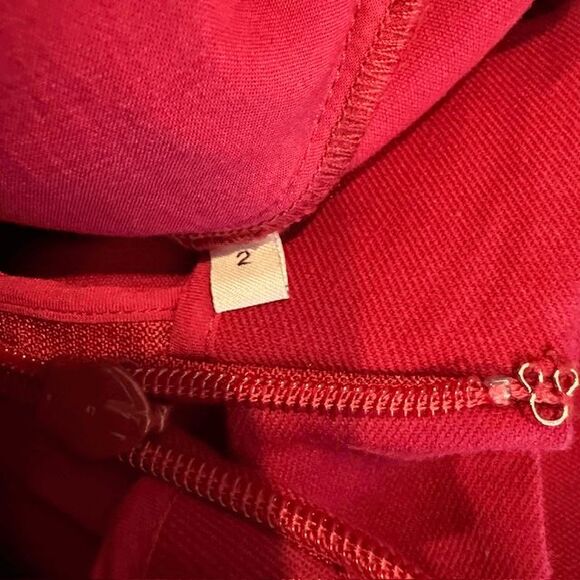 Rebecca Taylor Wrap Skort Side Tie and zip Raspberry Pockets Size 2 - Picture 6 of 9